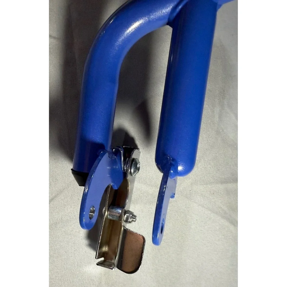 Universal Wheelchair Footrests Blue Swing Away Leg Rests Pair with Calf Straps